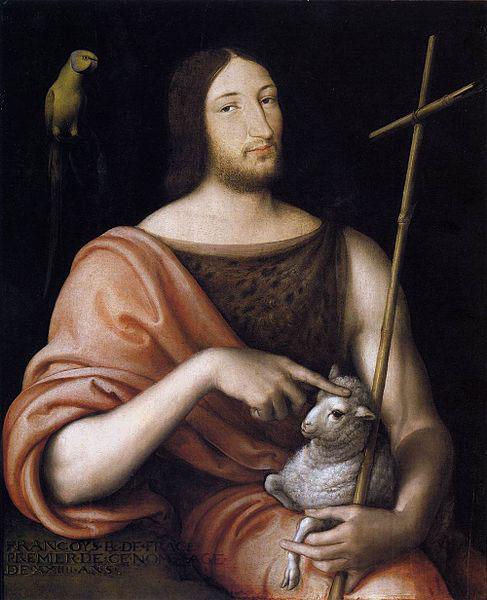 Jean Clouet Portrait of Francois I as St John the Baptist oil painting image